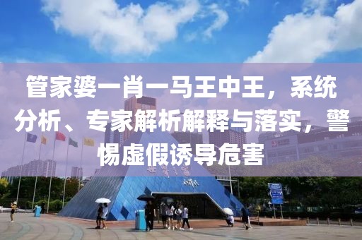 管家婆一肖一马王中王，系统分析、专家解析解释与落实，警惕虚假诱导危害